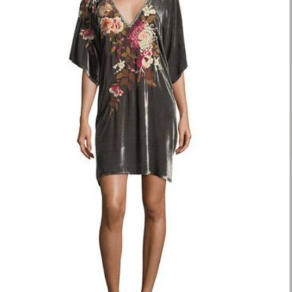 Johnny Was Velvet Kimono Dress S NWT